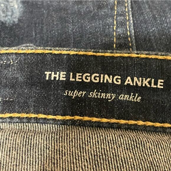 Adriano Goldschmied Distressed Dark Wash The Legging Ankle Jeans - Picture 8 of 10